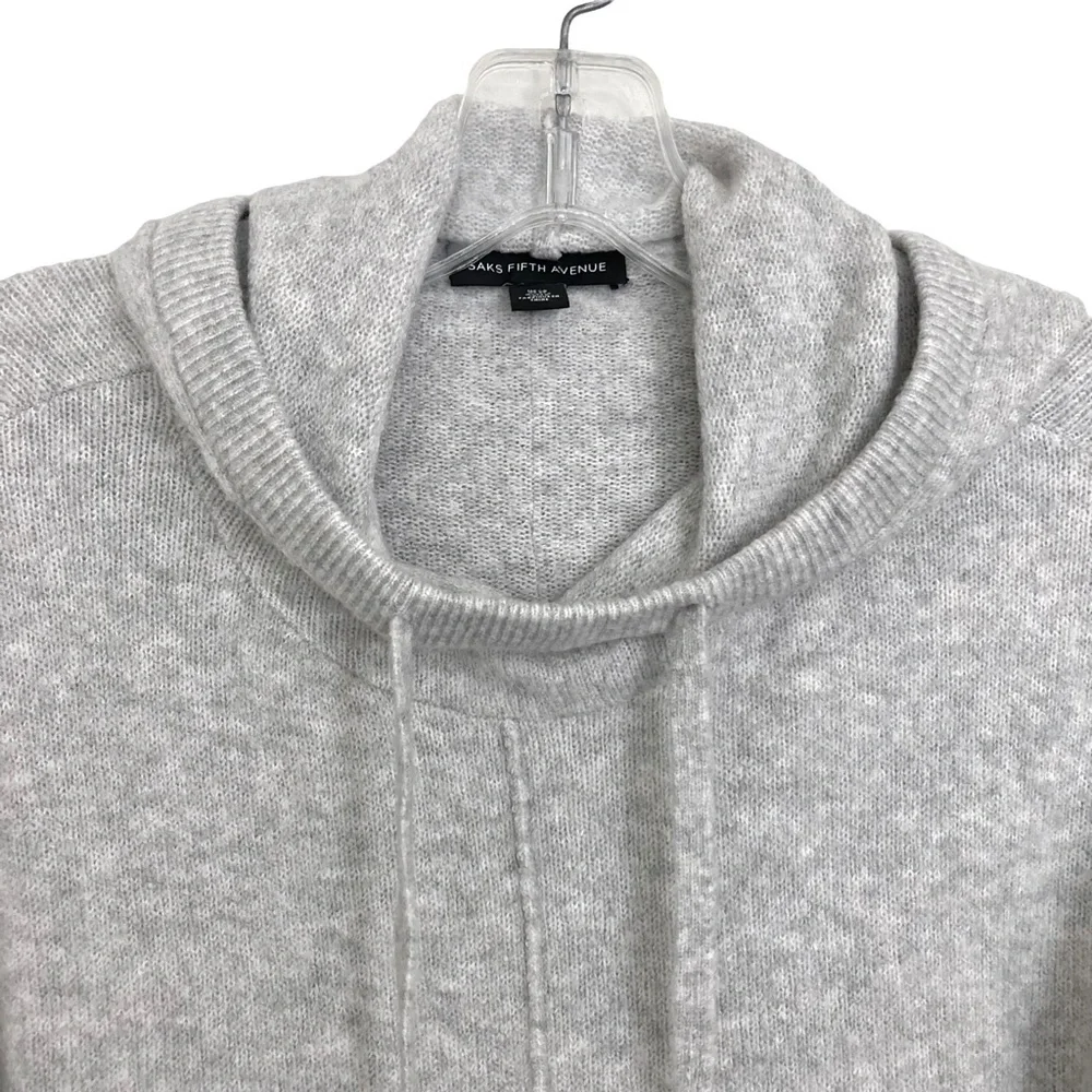 SAKS FIFTH AVENUE Hooded Tunic Sweater XS Gray
